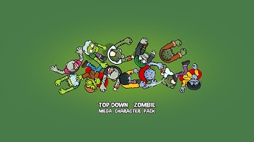 animated top down zombie game sprites