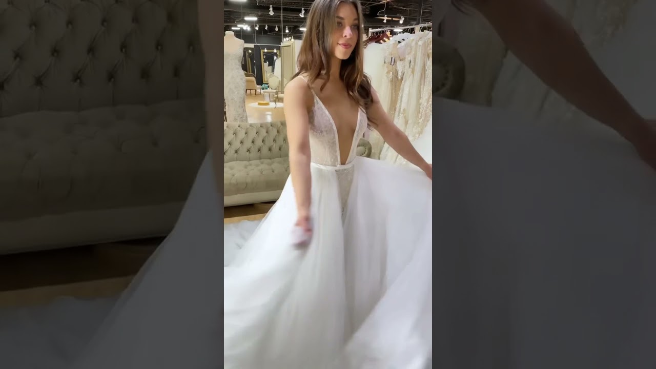 Galia Lahav g-523 gown with optional overskirt. Affordable Luxury!