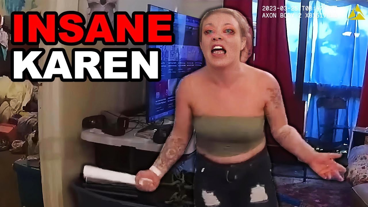 Psycho Karen has a MELTDOWN During Arrest - YouTube