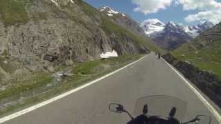 Bormio Stelvio Pass Motorrad Honda Deauville NT700, GoPro 3 Black, Stelvio Pass with motorcycle