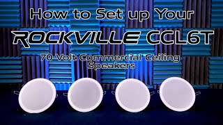 How To Set Up Your 4 Rockville Ccl6T Black 70V 6 Commercial Ceiling Speakers 4 Restaurantoffice