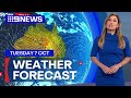 Australia Weather Update: Advancing cold front to hit southern states | 9 News Australia