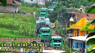 Bikin tegang!! Alat beratnya di seret dua truk man tgs 40.440 pt Kuala Deli trans