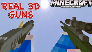 Minecraft PE: BEST GUN MOD (Actual Realistic 3D Guns) MCPE 3D Guns With Sound & Animation 1.16.50+ screenshot 5