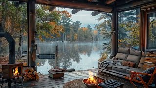 Peaceful Lakeside House on a Rainy Autumn Day | Ultimate Calm and Restful Sleep