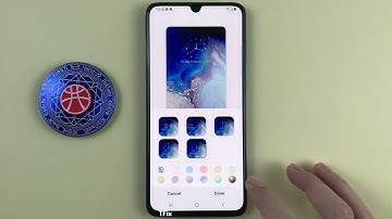 How to change lock screen clock style and color on Samsung A70 Android 11