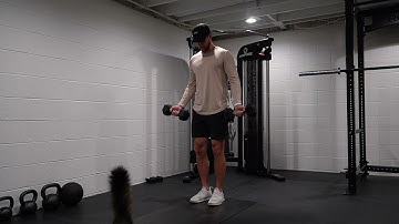 Supinated DB curl with slow eccentric