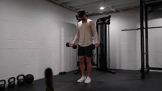 Supinated DB curl with slow eccentric