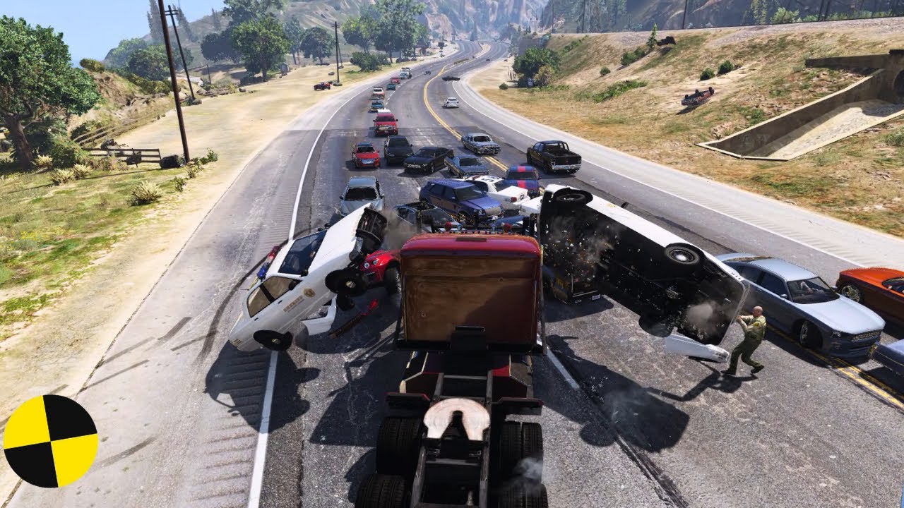 GTA V CRAZY WEDGE TRUCK CRASHES COMPILATION DESTRUCTION GTA 5 CAR CRASHES #35 | CrashDestructions