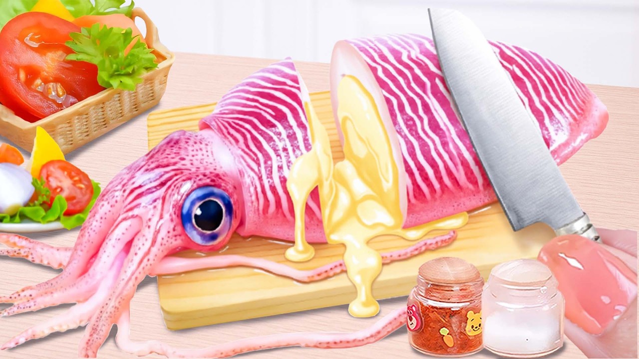 Top Seafood 🦑 Cumi Bakar Saus Tiram Gurih Menggoda🍤Little Chef’s Table