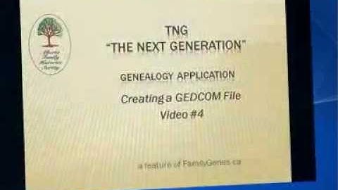 Create a GEDCOM file