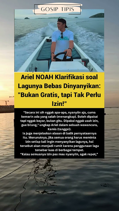 Ariel NOAH Klarifikasi soal Lagunya Bebas Dinyanyikan Bukan Gratis, tapi Tak Perlu Izin! #shorts