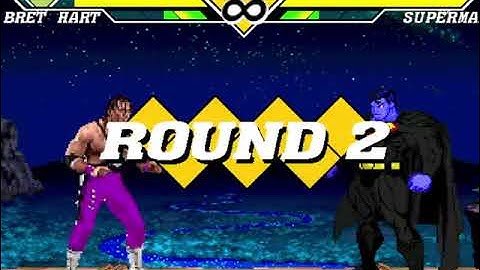 MUGEN: Bret Hart/Phobos vs Tremor/Superman