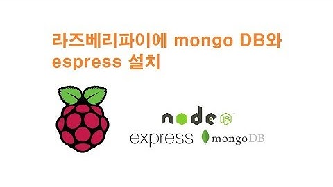 라즈베리파이 mongodb, mongo-express, 설치, install [김동일교수 두원공과대학교 AI융합과] 8-7