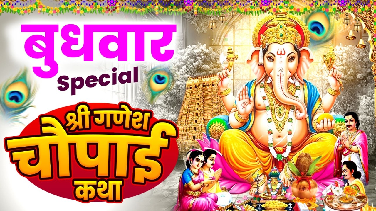 बुधवार स्पेशल : श्री गणेश चौपाई कथा | श्री गणेश आरती | Ganesh Chaupai Katha #budhvar_Ke_bhajan