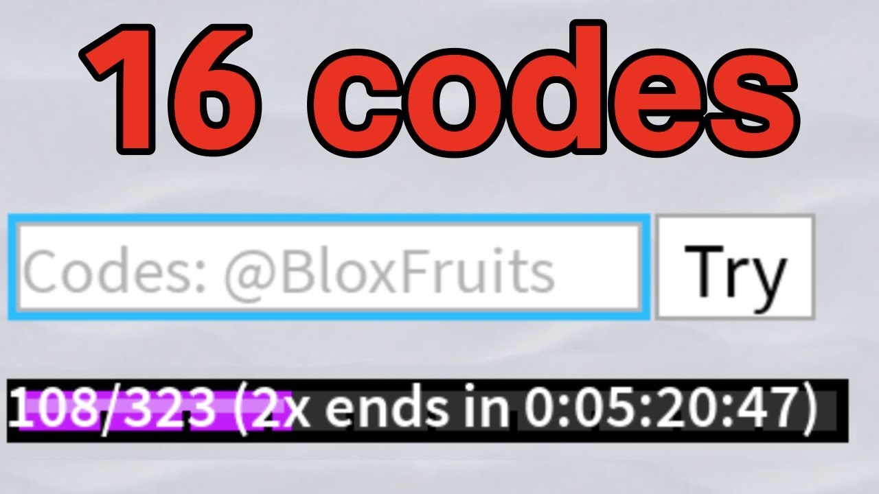 Blox Fruits XP codes 2023
