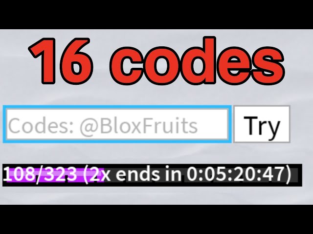 EVERY WORKING CODE IN ROBLOX BLOX FRUITS! *Free Double XP* [UPDATE 16] 