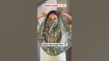 Super easy way to wear scarf🧣 #stylingtips #scarfhacks #scarf  #fashionstyle #shorts  #shortsfeed