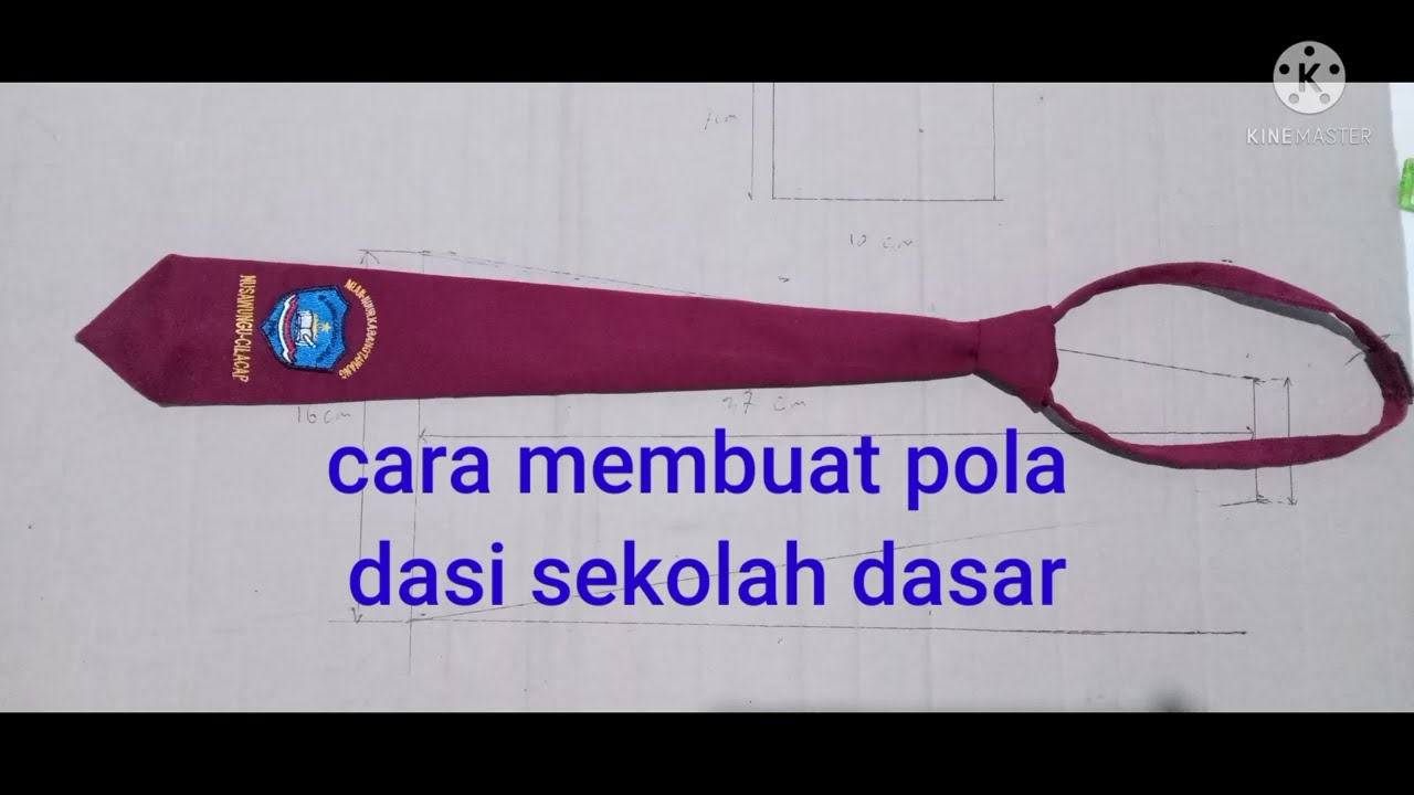 Cara membuat pola dasi SD  #cara #membuat #dasi