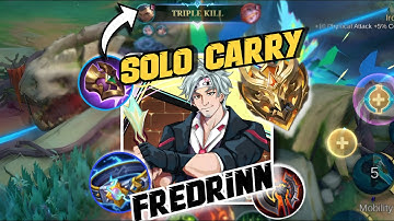 Fredrinn solo Carry Exp Lane Build 2025 !! Fredrinn mlbb ✓✓