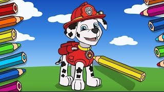 Как рисовать Маршалла из Paw Patrol