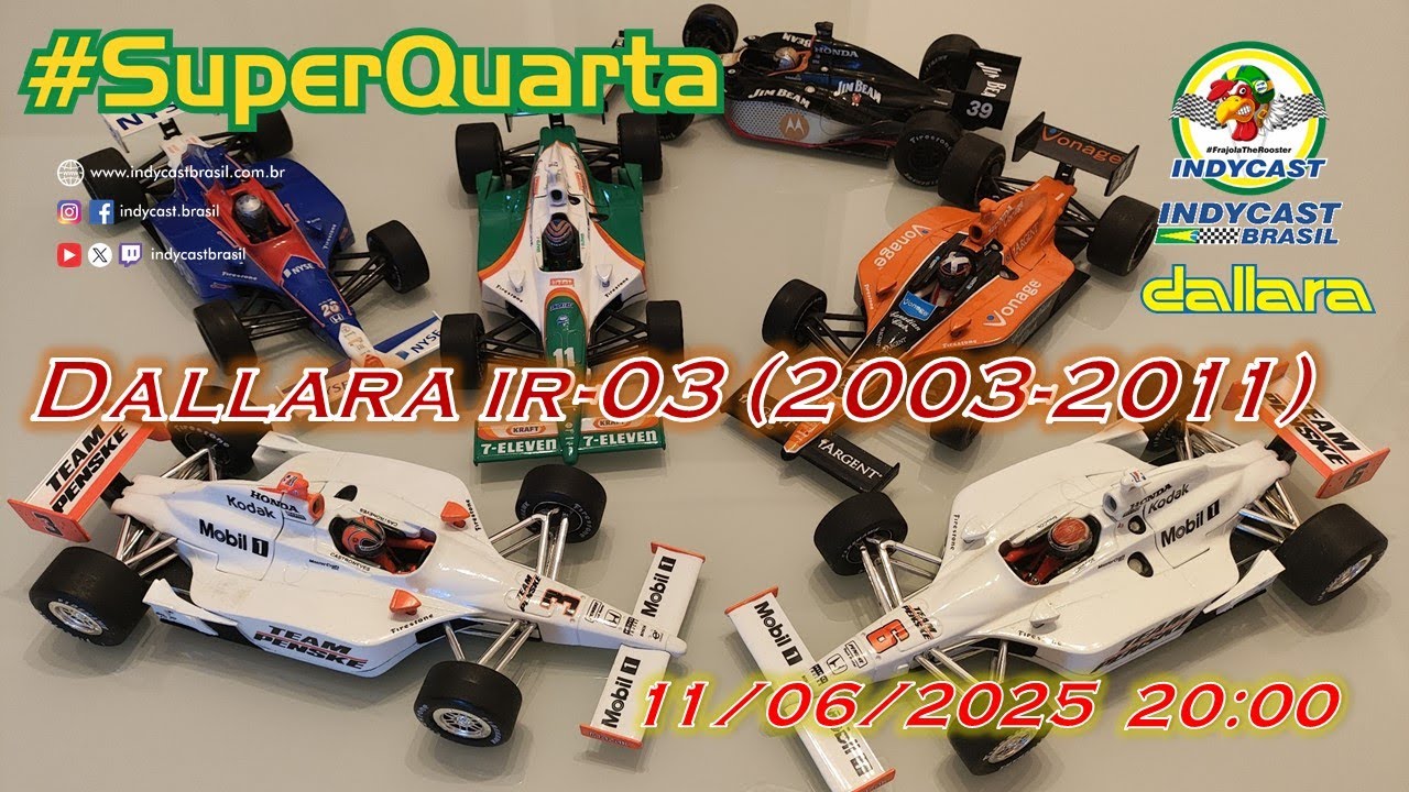 IndyCast Brasil #superquarta #history #Minies #past #IRL - Dallara IR 03 2003 à 2011