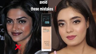 गर्मियों मे मेकअप काला क्यों होजाता है?🤯oily skin makeup with maybelline fit me❤️