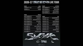 2026-27 aespa LIVE TOUR ROUTING POSTER