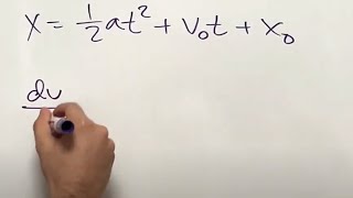 Kinematic equation derivation (x = 1/2at^2 + v0t + x0)