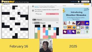 Full Puzzmo Crossword | 🤗 Pals Around | February 16, 2025 Guide