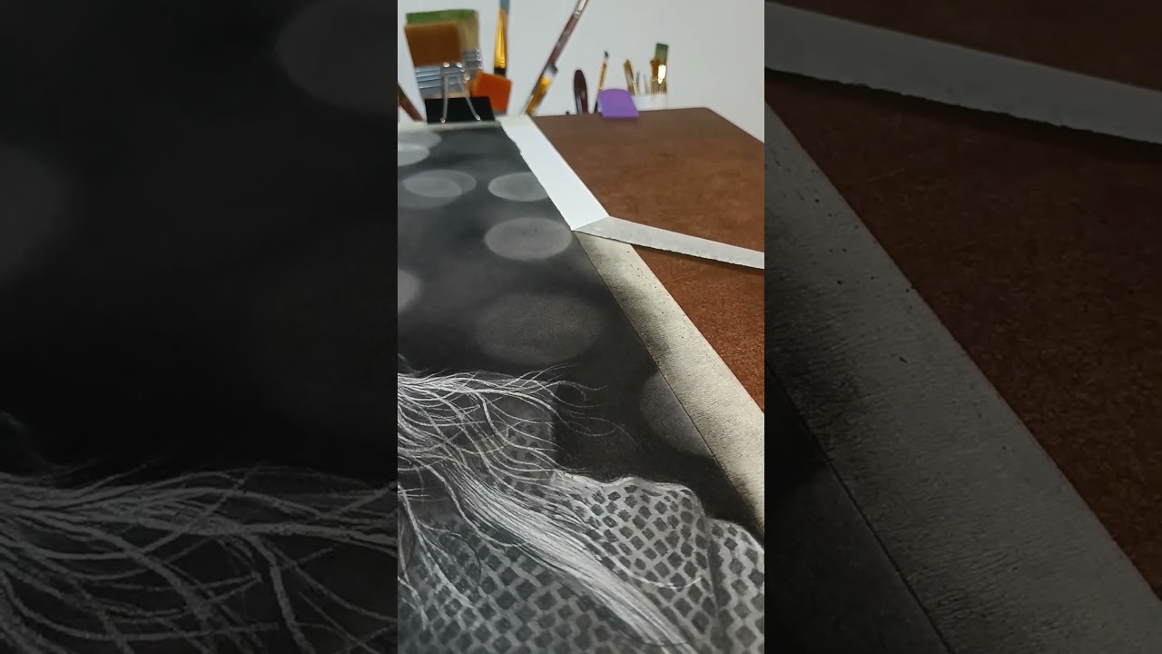 most satisfying moment in art - unmasking pencil drawing 