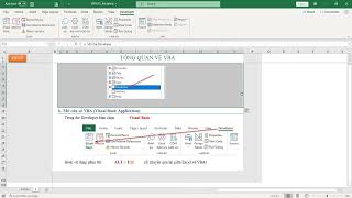 Chương 2: TỔNG QUAN VỀ VBA Bài 5 - Hướng dẫn cách mở cửa sổ làm việc VBA