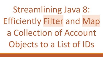 Streamlining Java 8: Efficiently Filter and Map a Collection of Account Objects to a List of IDs