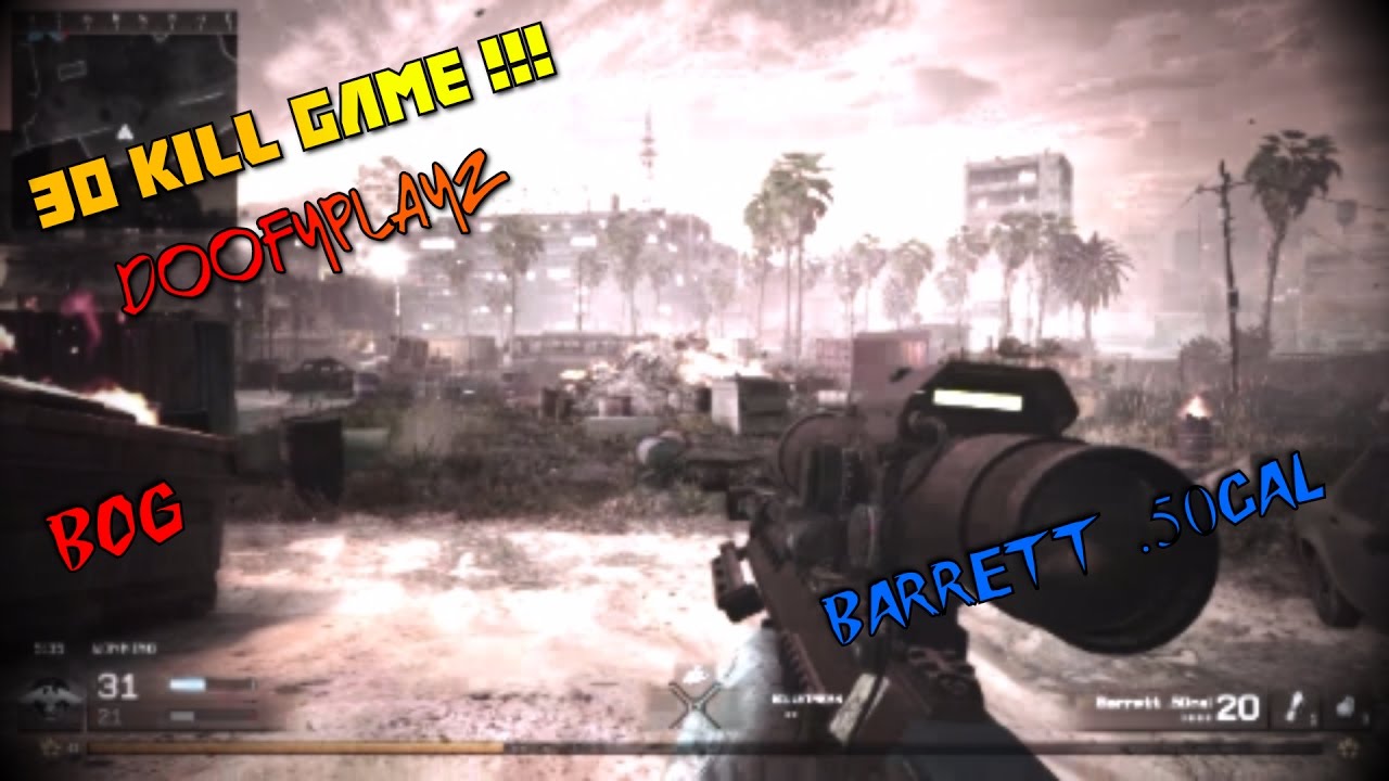 CoD 4 - Modern Warfare Remastered Gameplay - 30 Kill Game - Barrett .50 ...