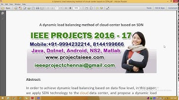 A dynamic load balancing method of cloud center based on SDN