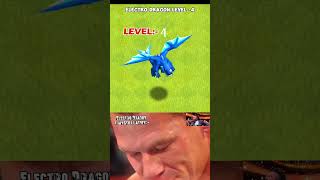 Electro Dragon Transformation level 1-8 💥 | Clash of Clans | #clashofclans #coc #shorts #gaming
