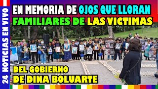 FAMILIARES DE LA VICTIMAS DEL GOBIERNO DE DINA BOLUARTE . "VESITARON A MONUMENTO OJOS QUE LLORAN"