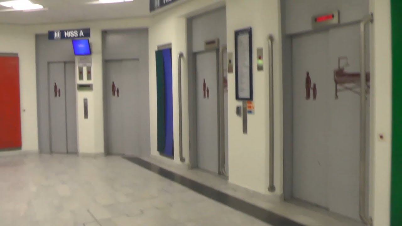 6x Magnusson Traction Elevators @ Sankt Görans Sjukhus Hospital, Stockholm, Sweden!