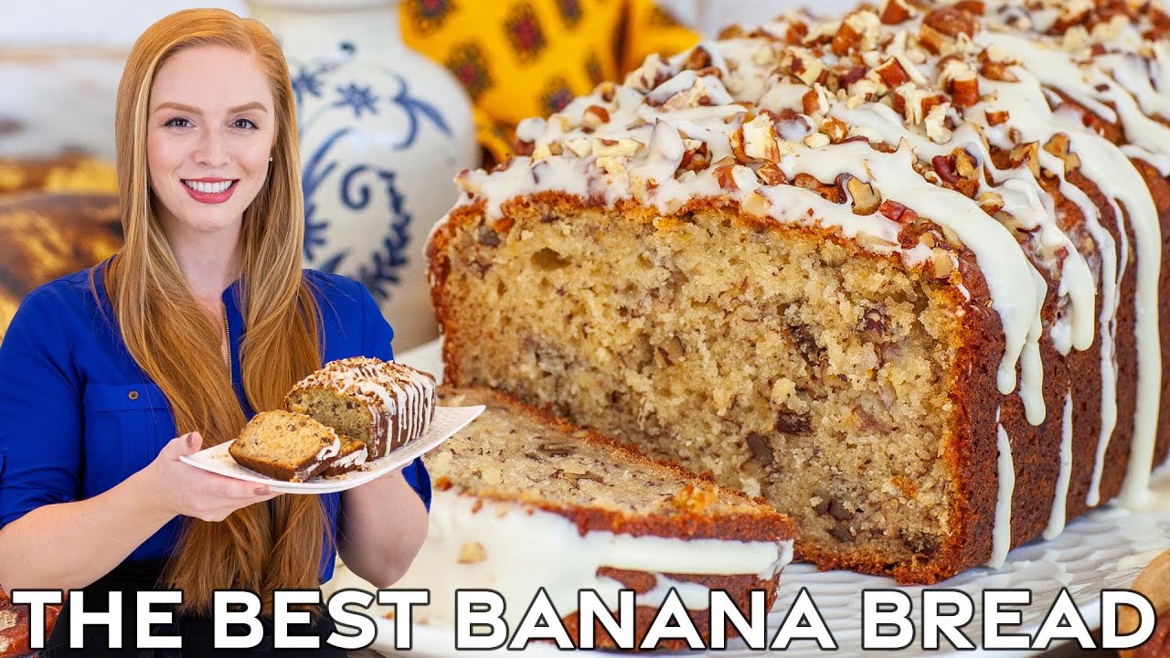 Easy Maple Pecan Banana Bread Recipe | The BEST Banana Bread!