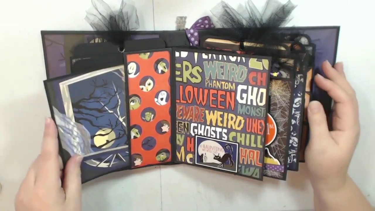September Craftology Carta Bella Haunted House Album Tutorial