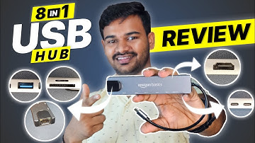 Amazon Basics USB-C Hub 8 in 1 Unboxing and Review | usb hub unboxing 2024