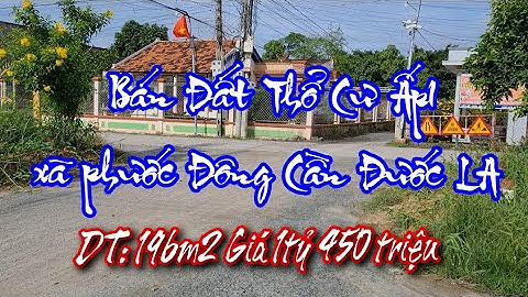 Bán lô đất thổ cư ấp 1 xã phước đông cần đước Long An [ gần qlo 50 ]