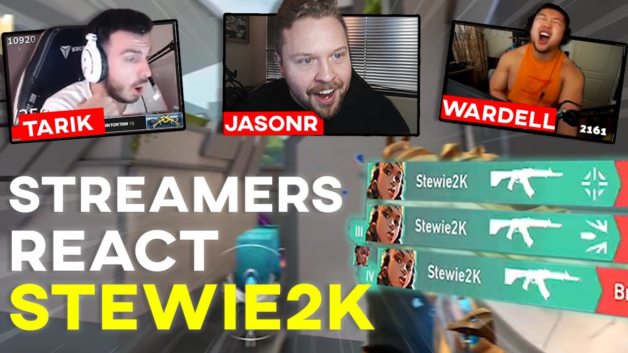 Стримеры VALORANT РЕАКЦИЯ на игры Stewie2K