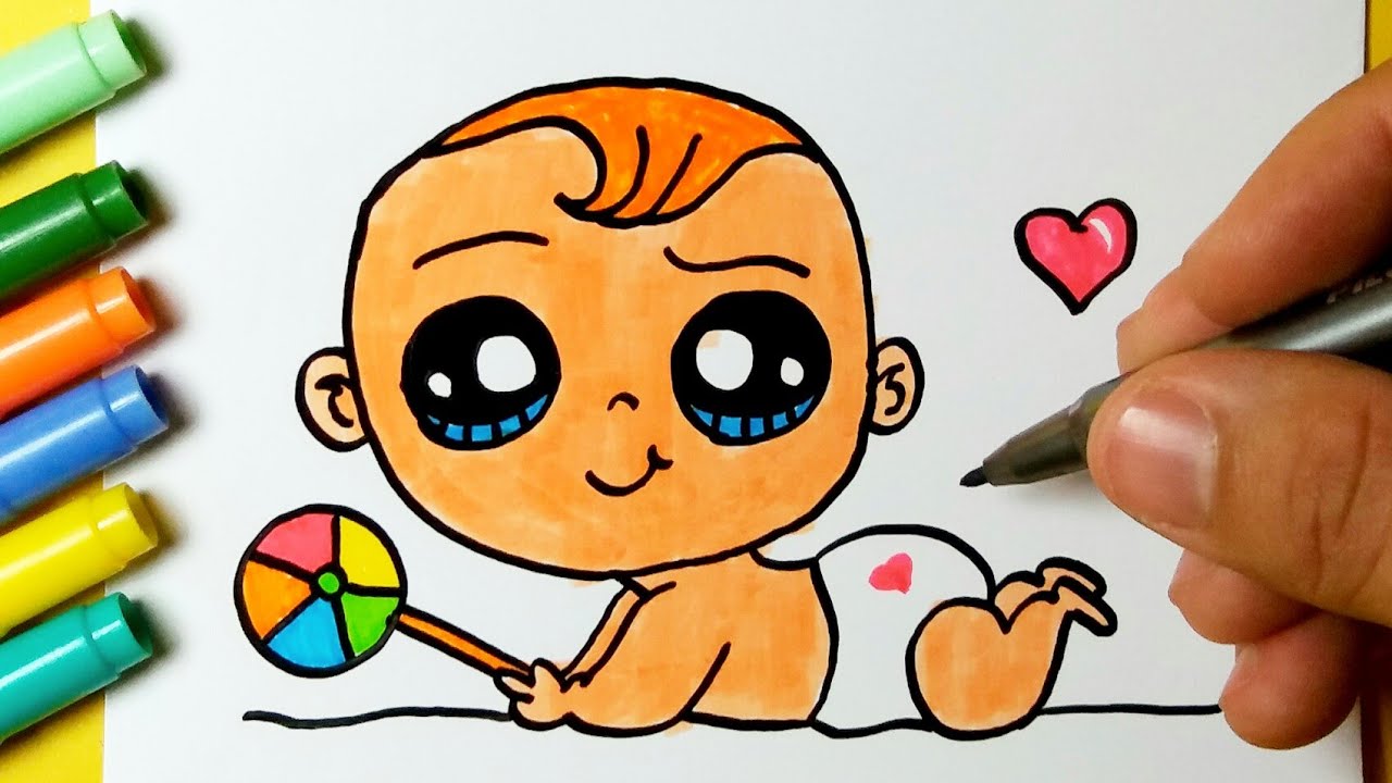 Como Desenhar Um Bebê Passo A Passo 👶 Desenhar Bebê Fácil 
