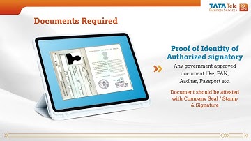 Proof of authorization on Tata Tele Business Services’ DLT portal