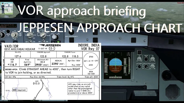 VOR approach briefing on Airbus A320| Jeppesen app...