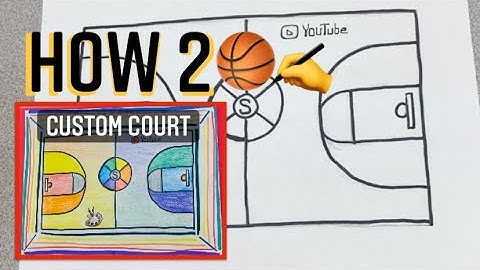 How to Draw a Basketball Court EASY - Step by Step Custom for Kids #basketball #mrschuettesart