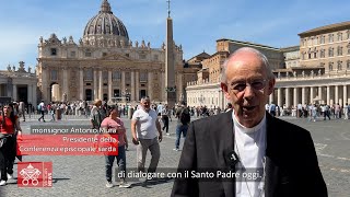 I vescovi della Sardegna dal Papa, 8 aprile 2024, Mura: felici di appartenere alla Chiesa universale