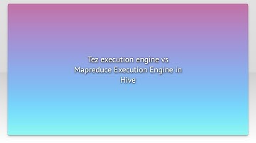 Tez execution engine vs Mapreduce Execution Engine in Hive