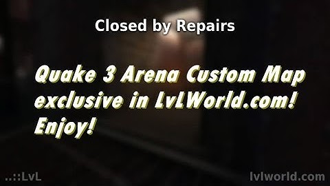 Video for Closed by Repairs by RoosTer map q3rst1 (Quake 3 Arena Custom Maps)